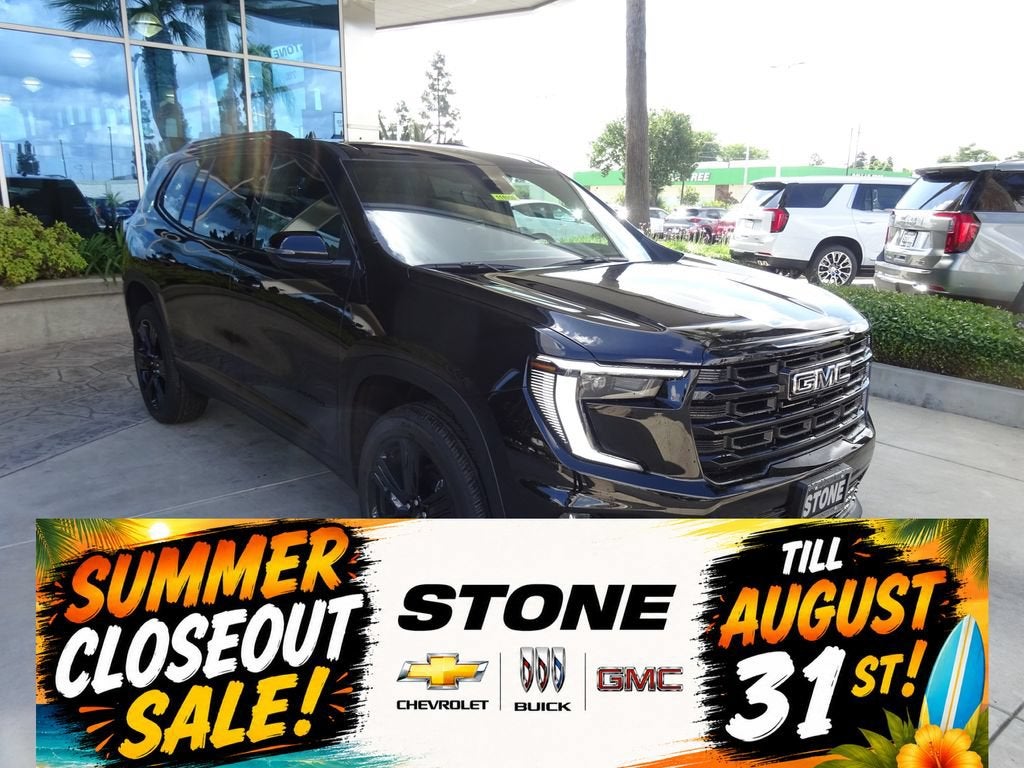 2026 GMC Acadia Elevation in Ebony Twilight Metallic — front three-quarter view