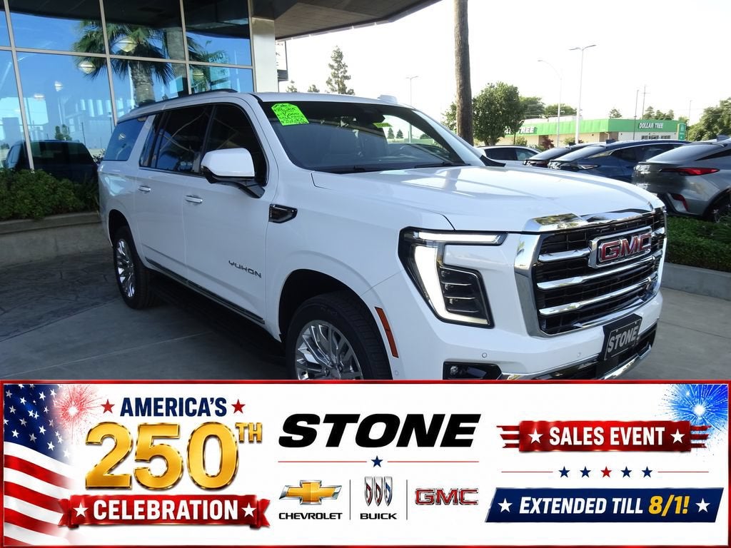2026 GMC Yukon XL Elevation in Summit White — front three-quarter view