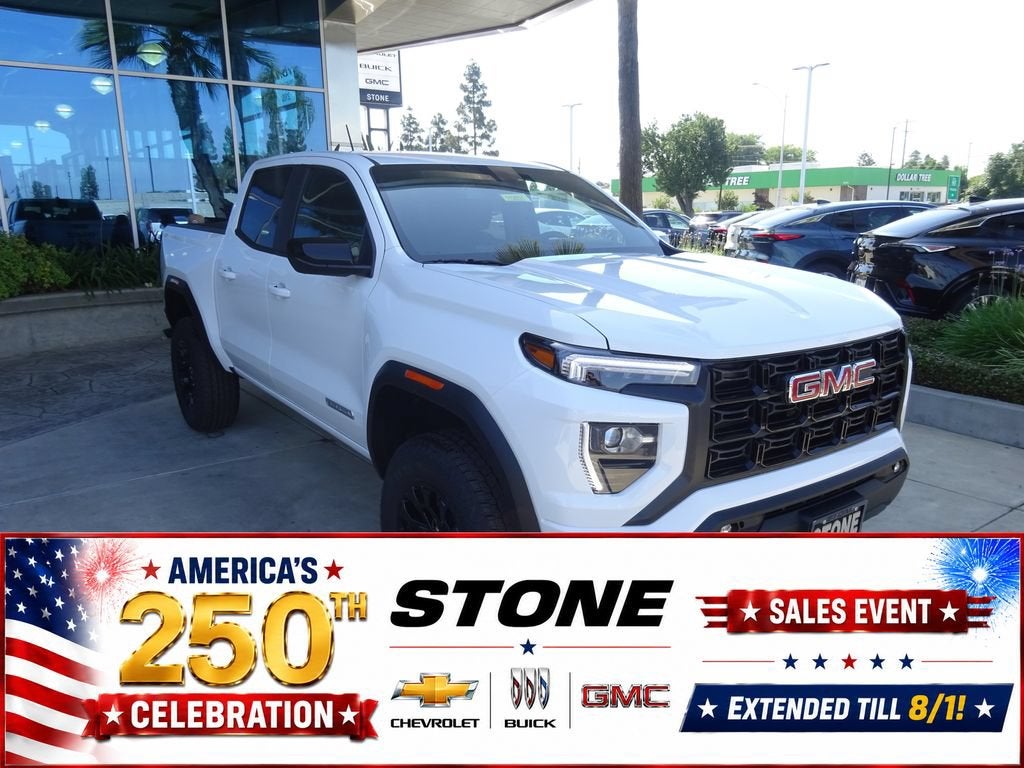 2026 GMC Canyon Elevation in Summit White — front three-quarter view
