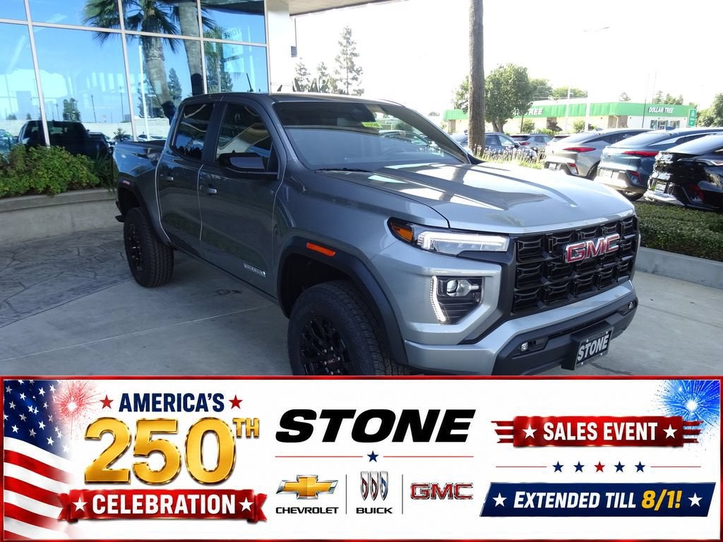 2026 GMC Canyon Elevation in Sterling Metallic — front three-quarter view