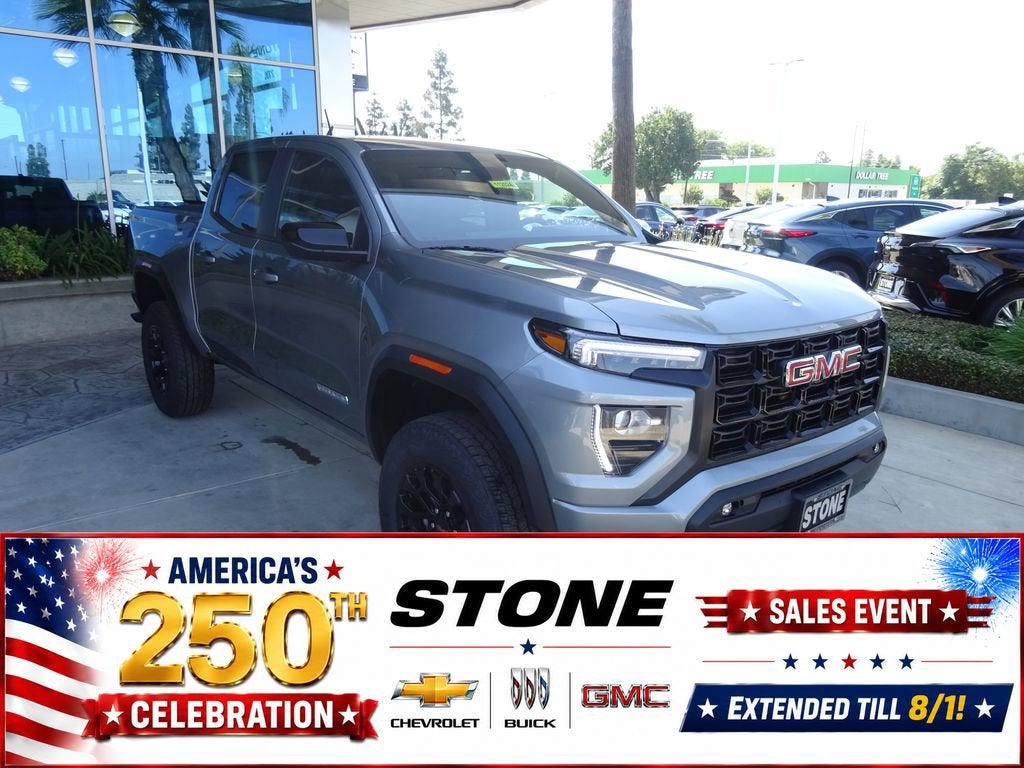2026 GMC Canyon Elevation in Sterling Metallic — front three-quarter view
