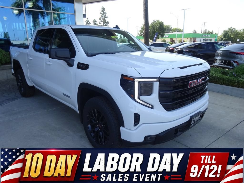 2026 GMC Sierra 1500 Elevation in Summit White — front three-quarter view