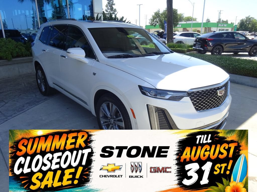 2020 Cadillac XT6 AWD Premium Luxury in Crystal White Tricoat — front three-quarter view