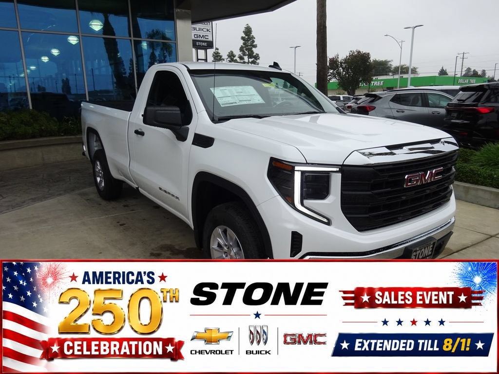2026 GMC Sierra 1500 Pro in Summit White — front three-quarter view