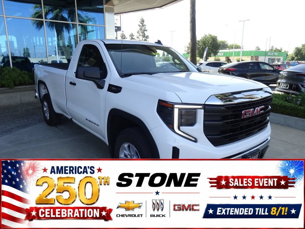 2026 GMC Sierra 1500 Pro in Summit White — front three-quarter view