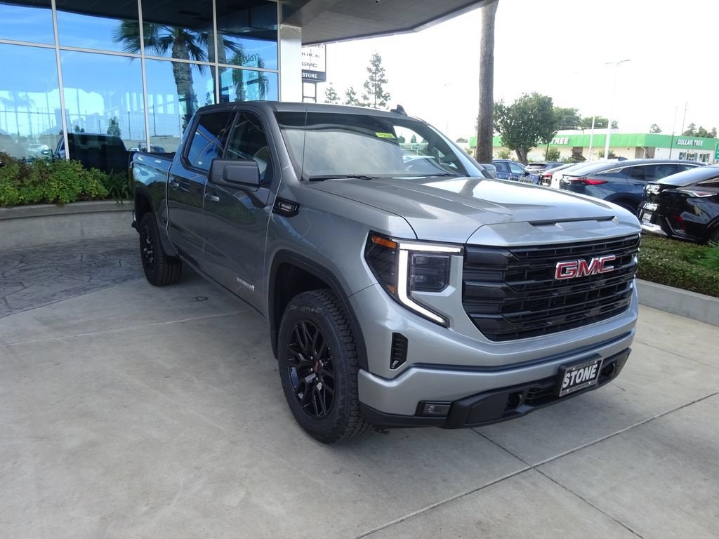 2026 GMC Sierra 1500 Elevation in Sterling Metallic — front three-quarter view