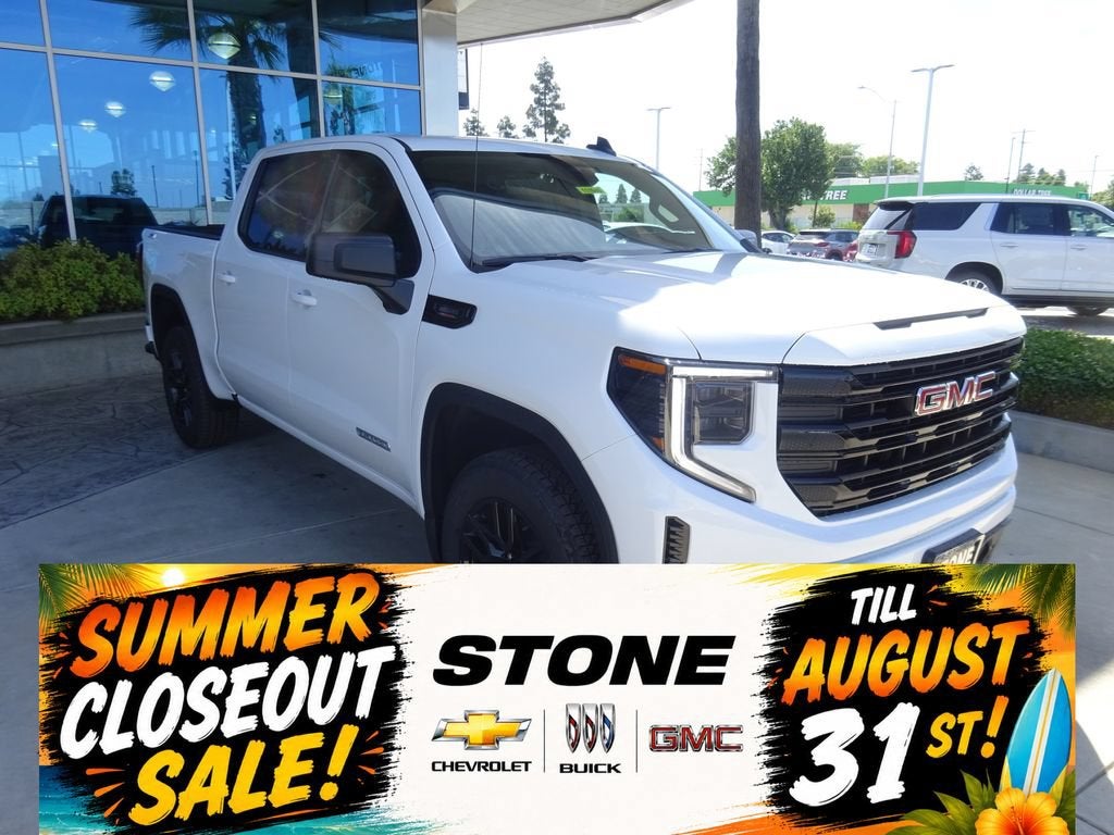 2026 GMC Sierra 1500 Elevation in Summit White — front three-quarter view