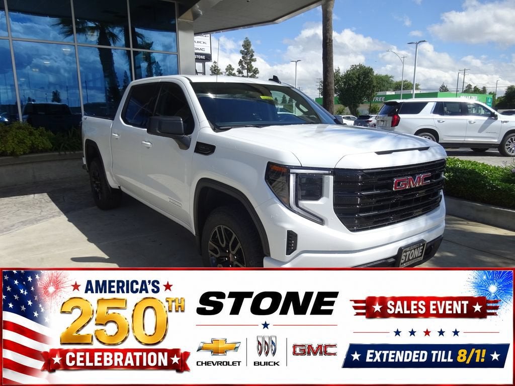 2026 GMC Sierra 1500 Elevation in Summit White — front three-quarter view